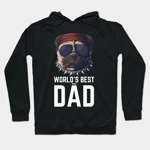 World's Best Pug Dad Hoodie by Outfit Clothing